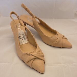 Franco Sarto Tan Slingback Heels